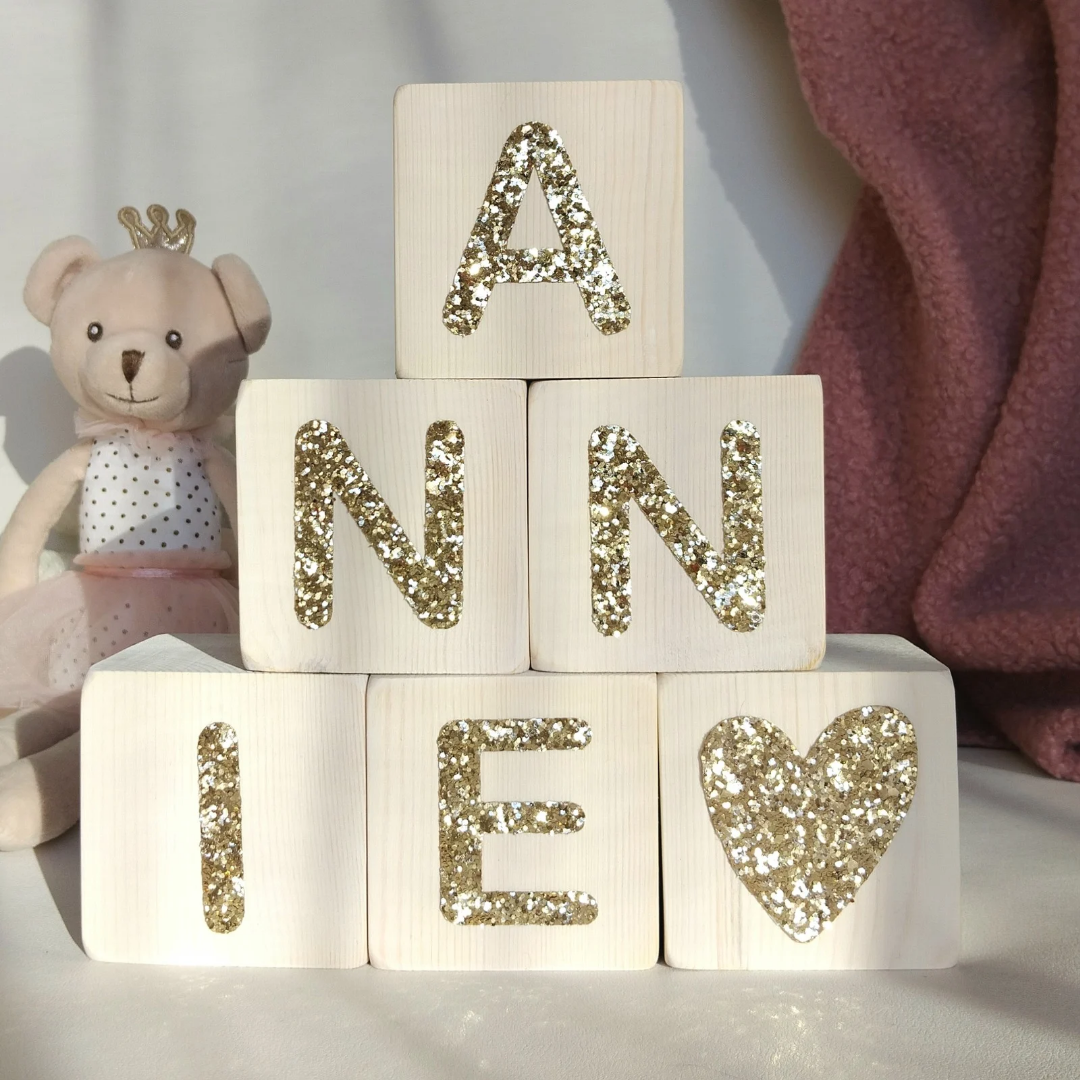 Name Blocks - Glitter 7cm