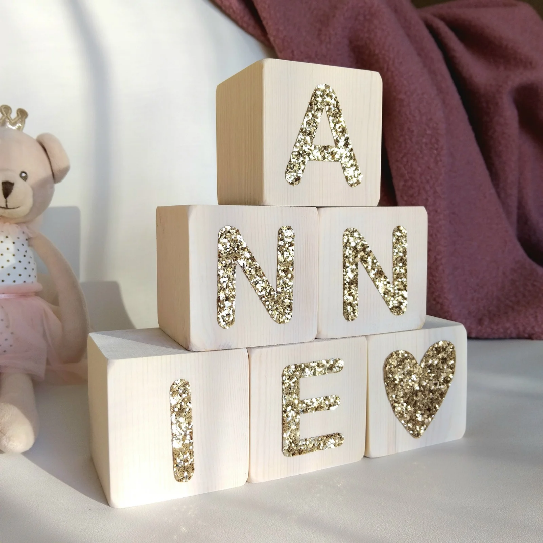 Name Blocks - Glitter 7cm