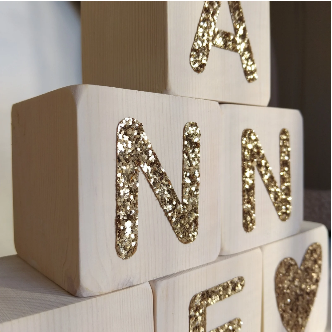 Name Blocks - Glitter 7cm