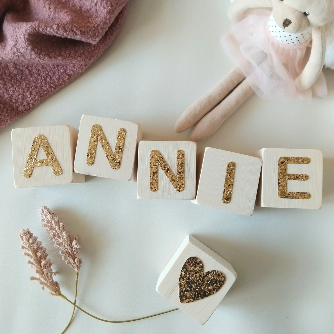Name Blocks - Glitter 7cm