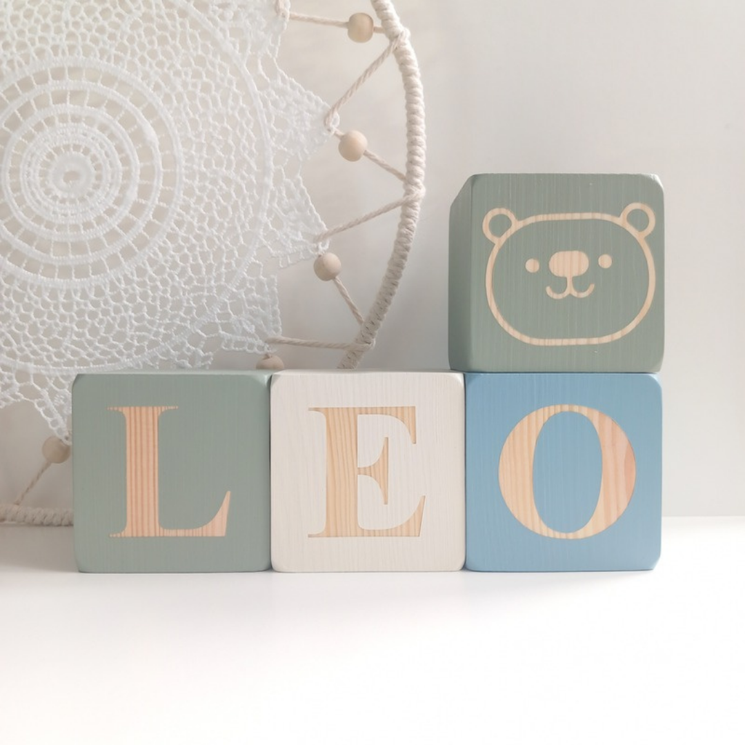 Baby Name Blocks - Painted 7cm